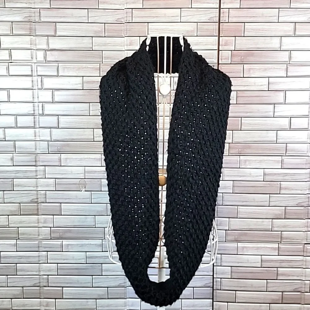 Unbranded black infinity scarf chunky knit